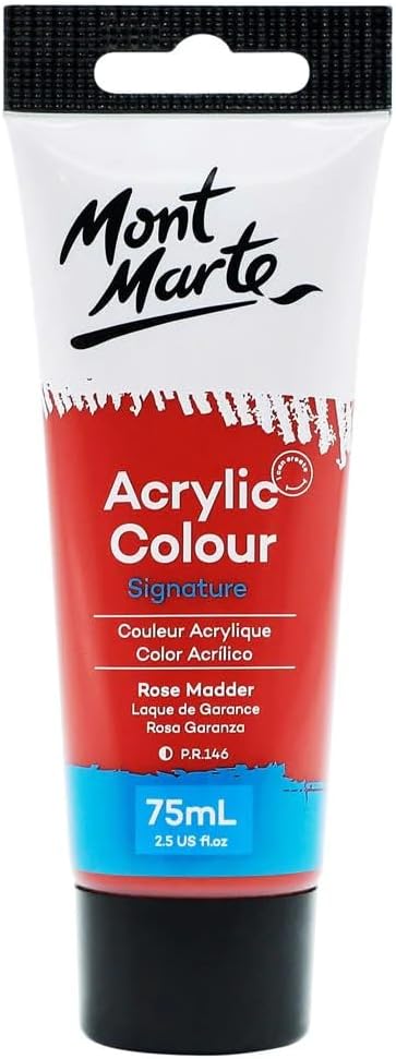 HAKIM'S HS Premium Acrylic Paint 75ml (Rose Madder)