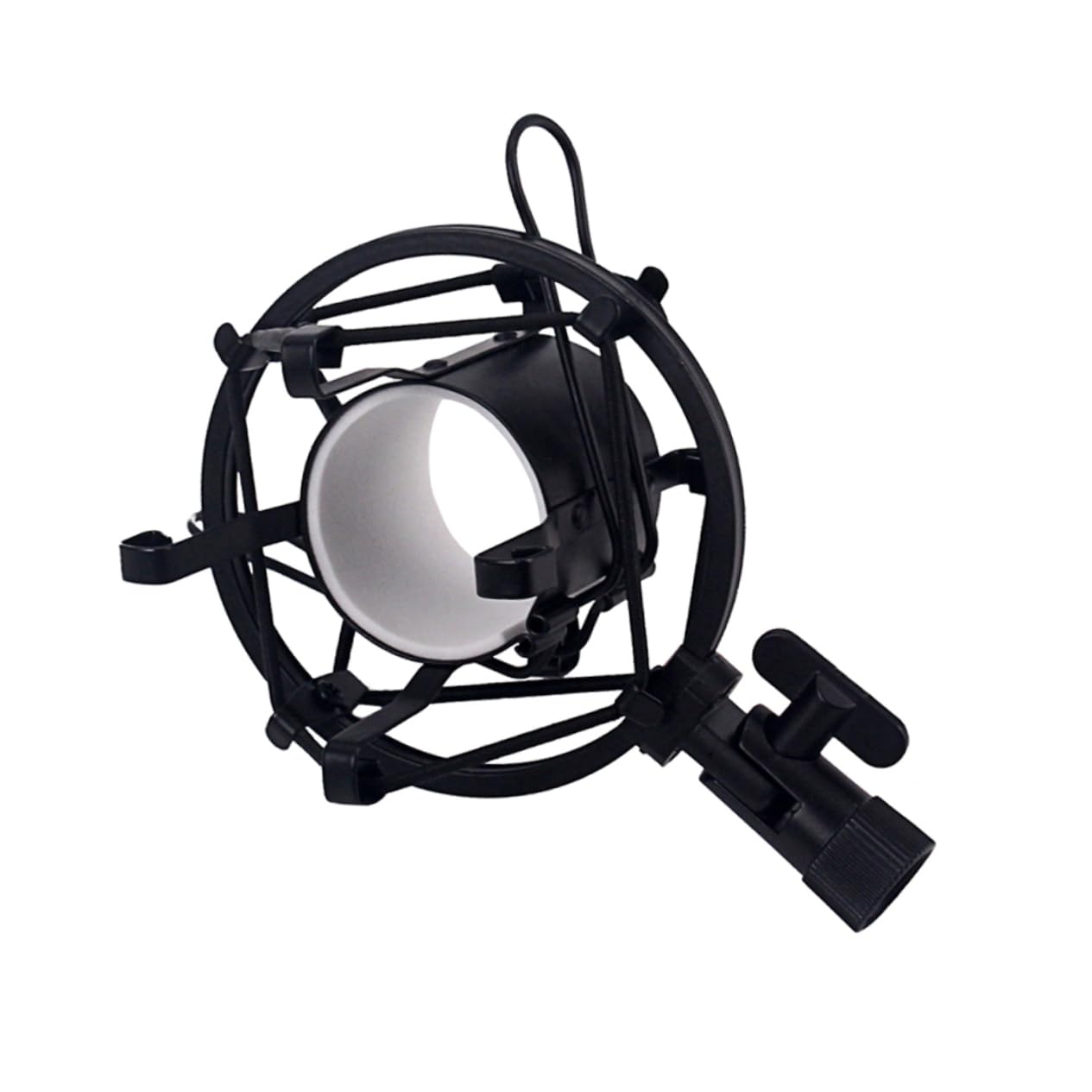 GALPADA Condenser Mic Holder Black Metal Shockmount Clip Suspension Spider Bracket for Recording Microphone Stand Mount Durable Vibration Design Easy to Install