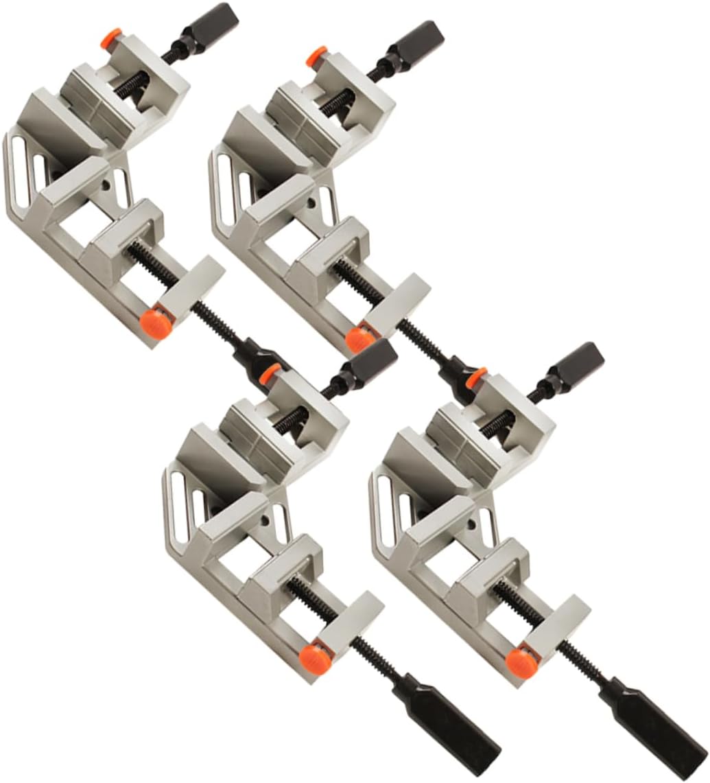 DOITOOL 4pcs Quick Release Corner Clamp Right Angle Clamp for Woodworking Welding Photo Framing -skid Handle