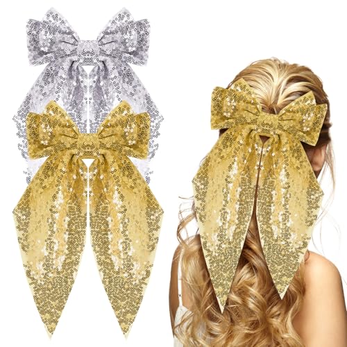 Nœud scintillant pour fille et barrette en dentelle idéale pour un mariage
