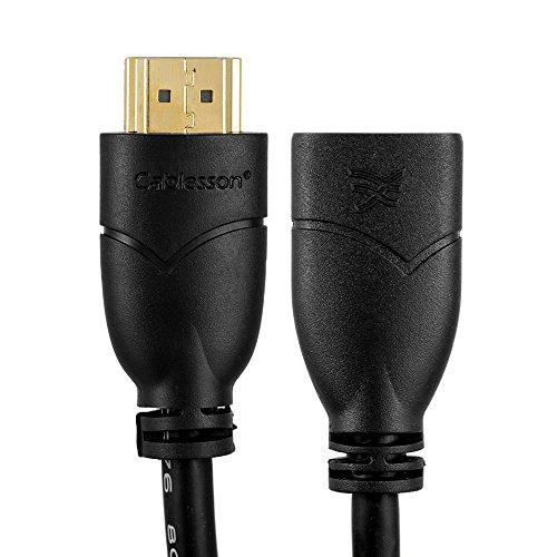 Cablesson Basic 1 ft / 0.5m High Speed HDMI Extension Cable (HDMI Type A, v2.1/2.0b/2.0a/2.0/1.4), 4K, 3D, UHD, ARC, Full HD