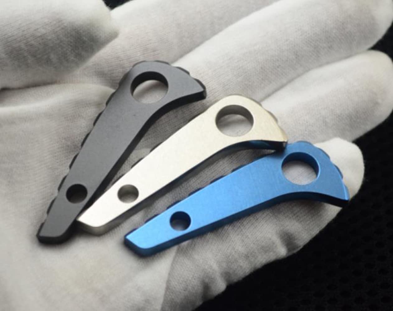 TC4 Titanlegierung, Messer-Wirbelsäule, Kiel, EDC, DIY-Griffmaterial, Werkzeugteil, Zubehör für Spyderco C81 (blau)