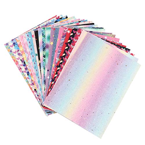 Tissu en cuir pailleté sirène rigide sans effilochage pour loisirs