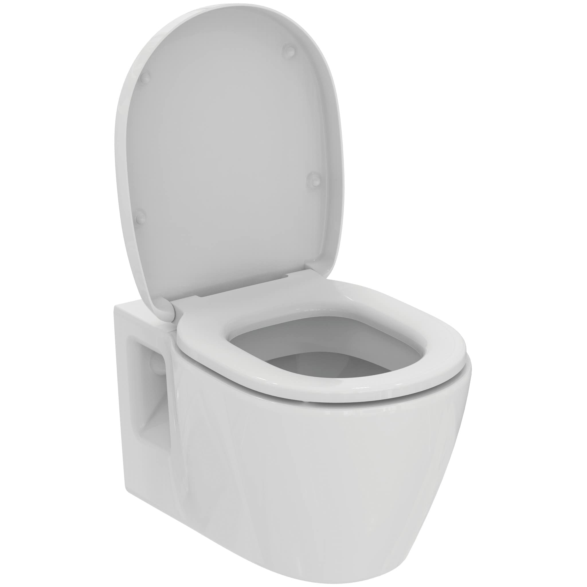 Ideal Standard - Connect, WC a parete completo di sedile WC a chiusura lenta, E-Packaging dedicato al trasporto in ceramica, bianco