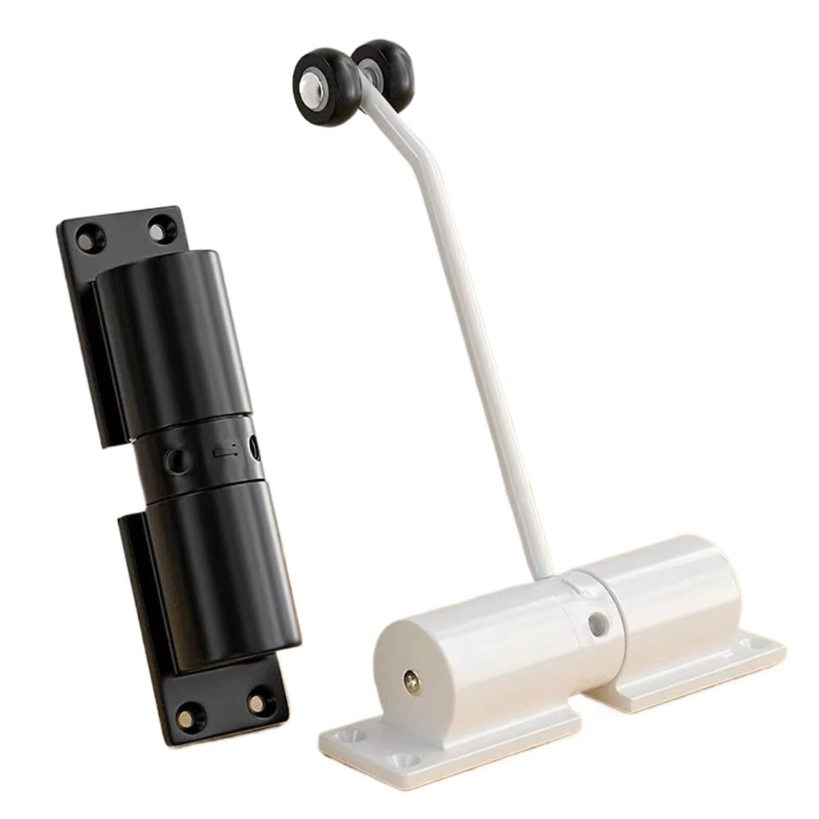 Adjustable Door Closer Self Closing Door Hinge Spring Stainless Steel(Black)