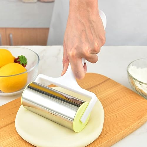 Miniatura 9 de 3 piezas de rodillo de acero inoxidable para pizza, perforador de masa de pizza, herramienta de acoplamiento para pizza, galletas, tarta, pan,