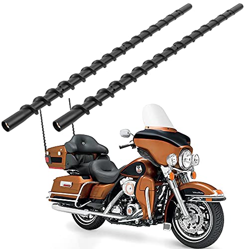 VOFONO 2PCS 13 inch Spiral Antenna for 1989-2026 Harley Davidson Touring Electra Road Street Glide