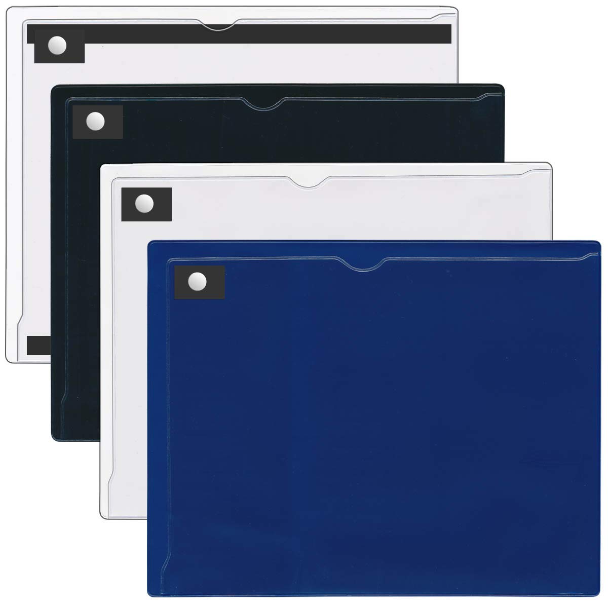 StoreSMART Magnetic Closure Pocket - Magnetic-Back - 8 1/2" x 11" - 16 Piece Variety Pack - MCP8511MB-VP16