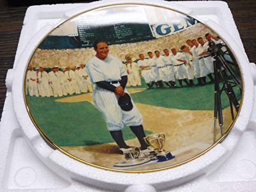 Lou Gehrig The Luckiest man Delphi plate baseball Legends, BOX W/CARD & COA