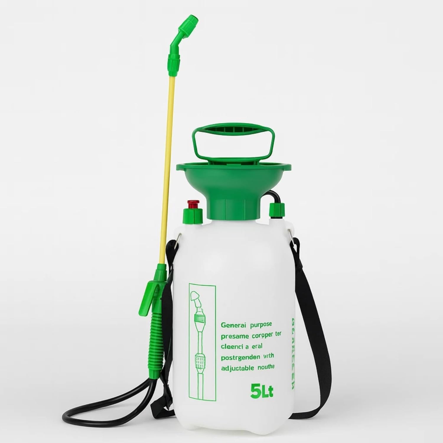 5L litre Garden Sprayer Pressure Knapsack Sprayer Pump Action, Weed Killer,Water Pump Sprayer, Ideal with Pesticides, Insecticides, Fungicides.