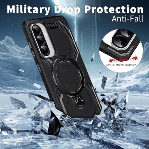 Coque Samsung A36 anti-chute résolvant les risques de casse avec support noir - 3