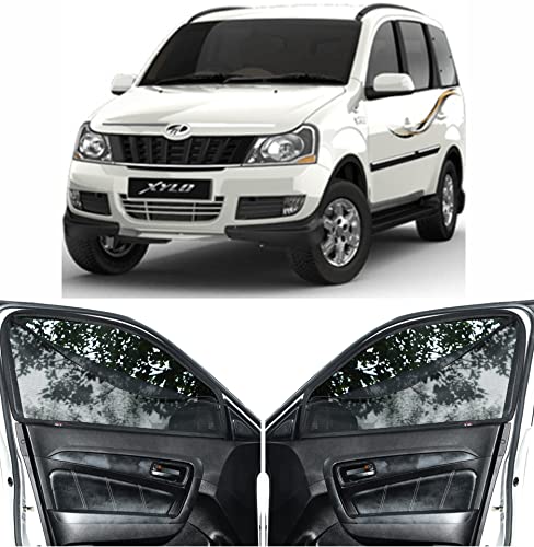 Image of Able Sporty Car Magnetic Sun Shade Curtains with Zipper for Mahindra Xylo Set of 6