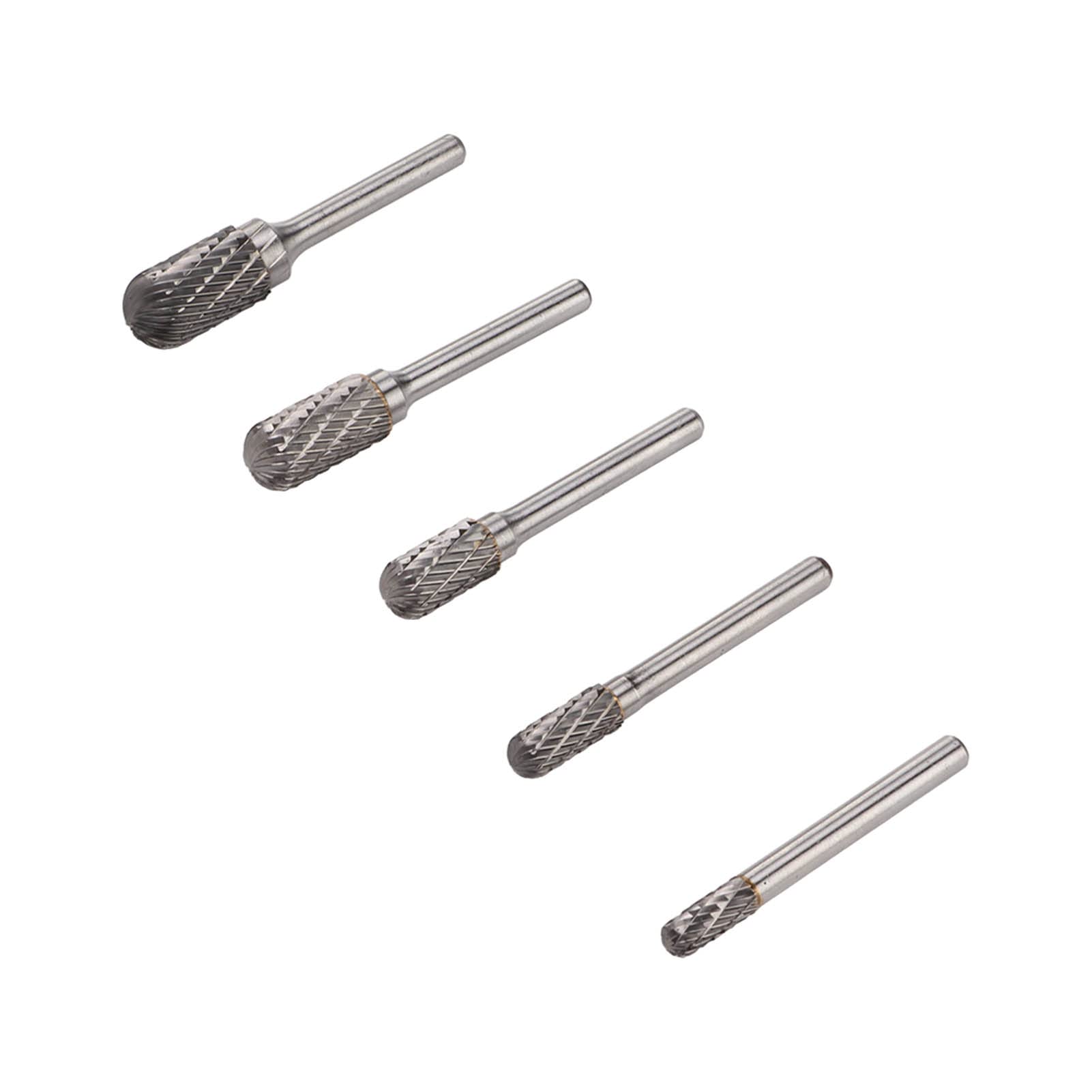 Zestaw pisaków z twardego metalu, podwójne cięcie, trzpień 6 mm, pilnik szlifierski, 5 sztuk wkrętów z twardego metalu do szlifierek tnących, polerowania, wiercenia, rzeźbienia w motoryzacji