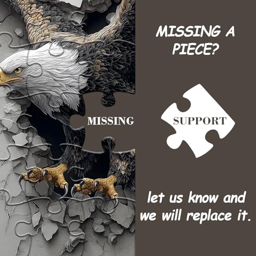Puzzle Animal Águila 3D 1000 Piezas para Adultos miniatura 7