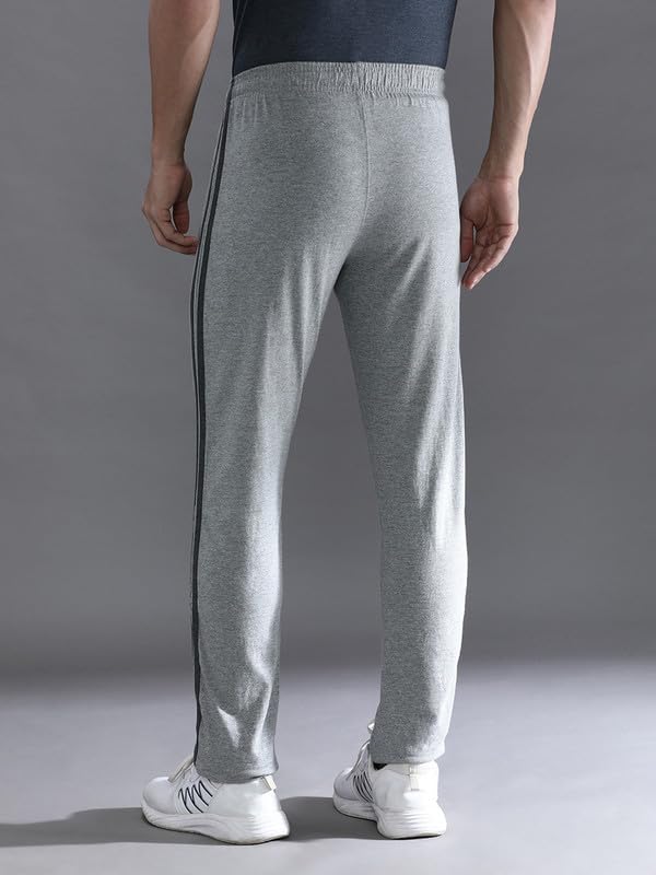 Image of CROCODILE Men Solid Slim Fit Track Pant | Single Jersey Fabric | Drawstring Waist | 3 Pockets