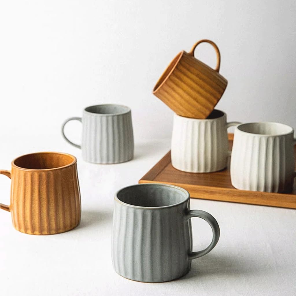 ENGENDER Tazas Cafe Taza De Cerámica, Retro, Agua, Café Oficina Mug Cups(B)