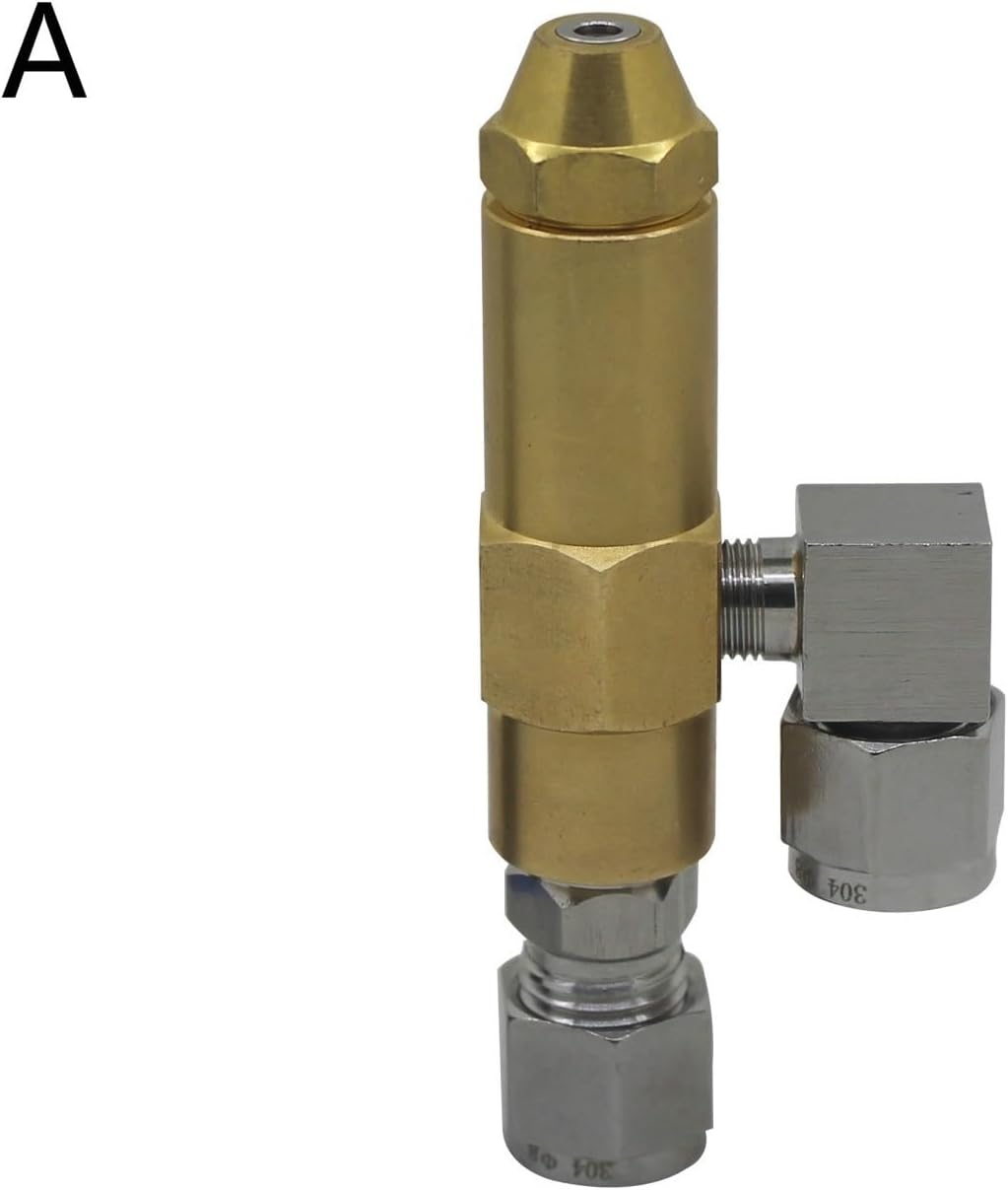 SSIMOO 0.6/0.8/1.0/1.2/1.5/2.0/2.5/3.0mm Waste Oil Burner Nozzle,air Atomizing Nozzle,Fuel Oil Nozzle,Full Cone Oil Spray Nozzle Brass Kindly (Size : A, Color : 1.5mm)