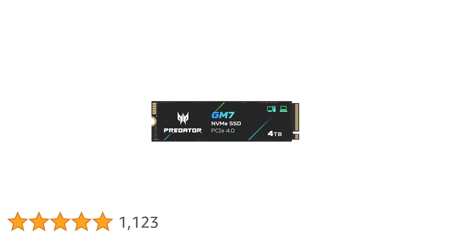 Acer Predator GM7 4TB M.2 SSD ① Amazon.com: acer Predator GM7 4TB SSD: M.2 2280 PCIe Gen 4