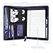 Gorbado Small Portfolio Organizer, A5 Zippered Business Portfolio, Junior Padfolio Folder Binder for Women & Men, 5 x 8 Writing Pad Included, Purple.