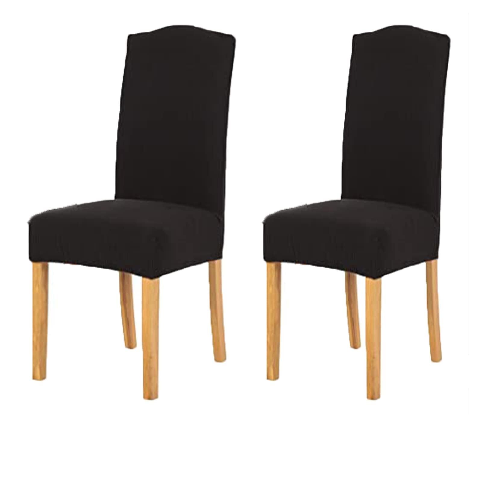 NMVAWIPT Stretch Dining Chair Slipcovers Covers Removable Kitchen Protector For Room Hotel Wedding Banquet Corn(1#,2pcs)