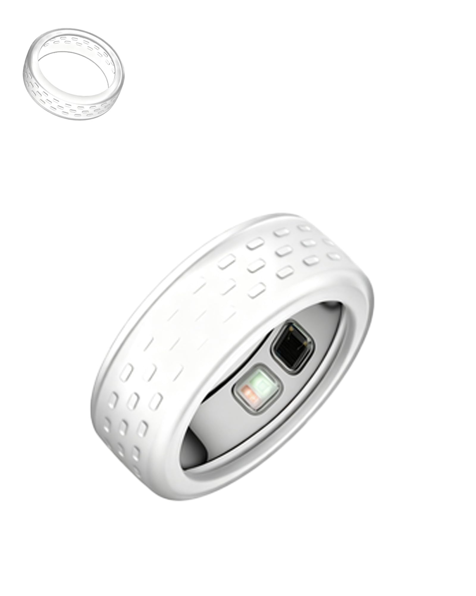 OAZSWGG Silicone Protective Sleeve for OURA Ring 5, Soft Ring Cover, Size S (6-9), Wearable Accessories, Translucent