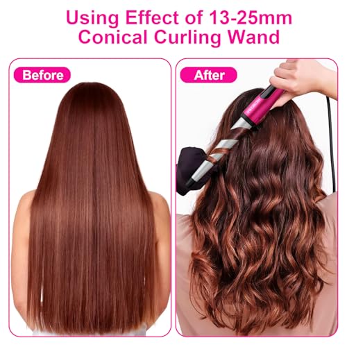 Descubre la mejor manicura y pedicura de LugoPulsa aqui 👈🏼 y pide cita Cono-Rizador-de-Pelo-Profesional-Tenacillas-de-Pelo-Ondulador-de-Pelo-Crea-Rizos-Suaves-y-Sueltos-Rizador-de-Ceramica-de-13-a-25-mm-para-Cabello-14-Temperatura-Ajustable-hasta-230C-Pantalla-Digital