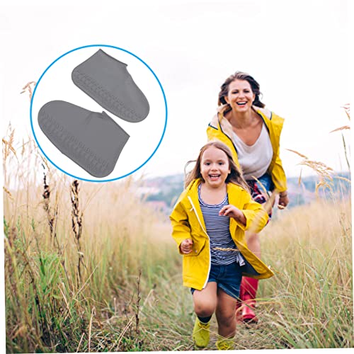 Gatuida 1 par Protectores de Calzado de Silicona - Unisex, diseño resistente para actividades al aire libre, color gris miniatura 5