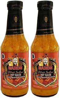 Baron West Indian Hot Pepper Sauce 14oz (Pack of 2)