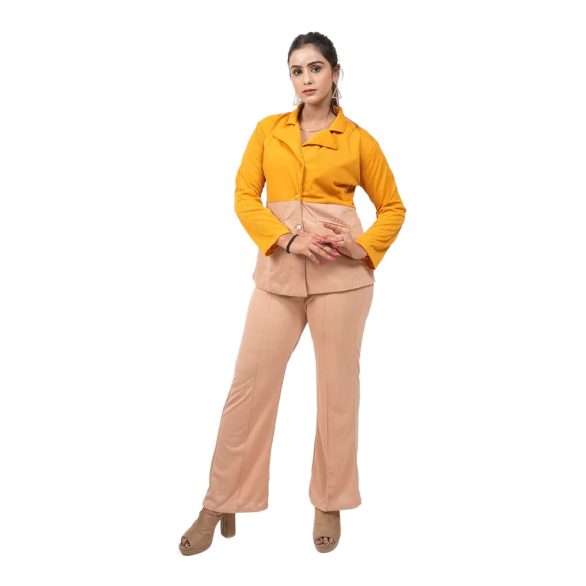 Beautiful, Stylish Coat with Trouser Set,Dual Tone Set of 2 (1 top,1 Bottom)-image-26