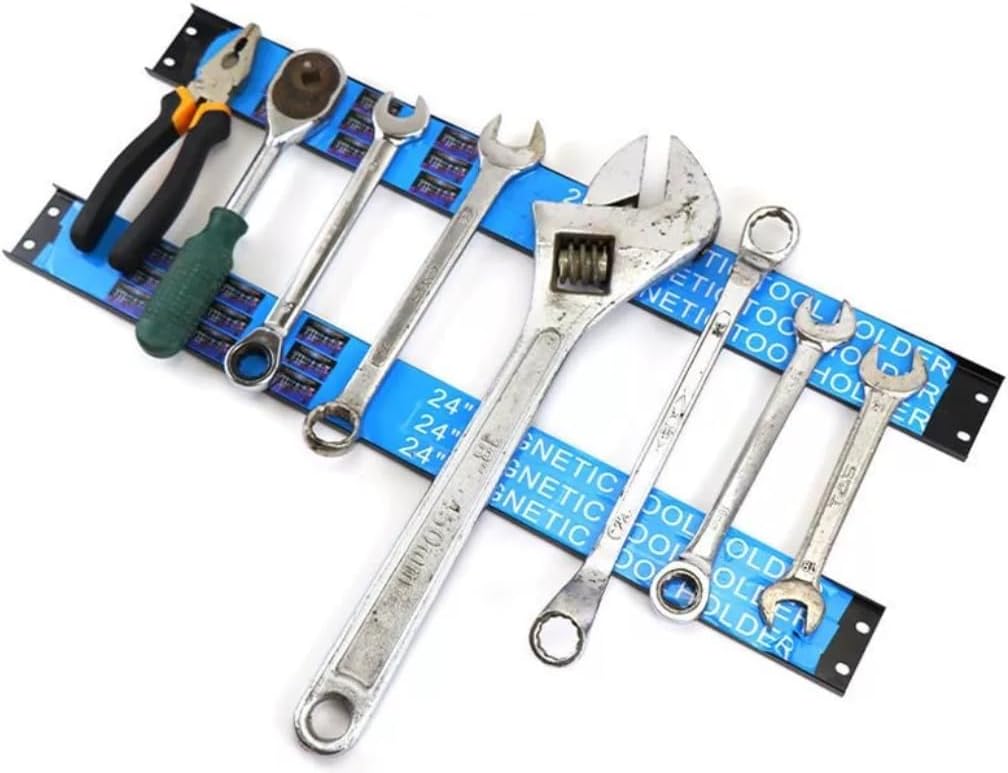 4PCS 24'' Magnetic Tool Holder,Heavy-Duty Metal Magnet Strip Tool Organizers Rack for Screwdrivers,Pliers, Wrenches, Knives for Garage, Workshop Organization (24 inch)