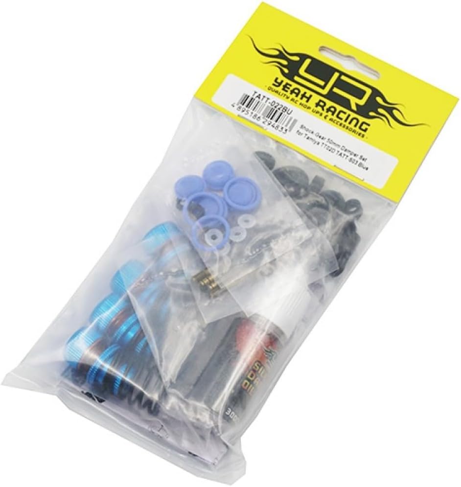 Yeah Racing Drift Spec Shock-Gear 50mm Damper Set for 1/10 RC Car Blue #TATT-022BU