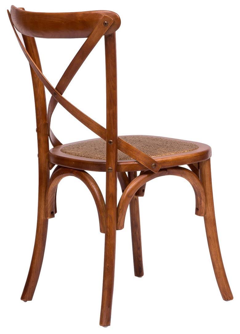 Biscottini Sillas de Comedor Ratan 86x42x46 cm - Sillas Comedor Madera - Sillas Cocina Vintage - Muebles Rusticos