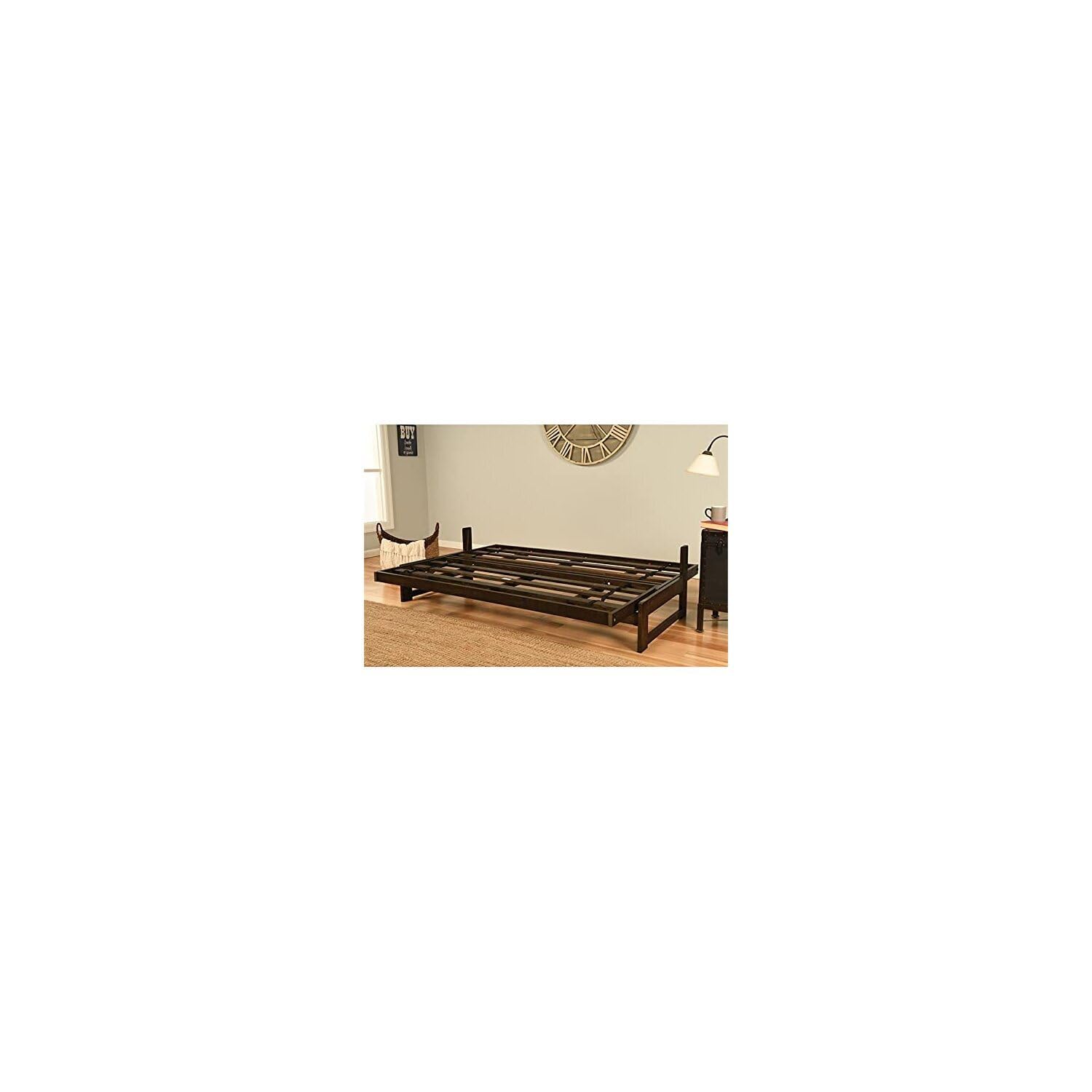 HomeStock Full Size Futon Frame Set - Convertible Sofa Bed for Living Spaces Frame Only