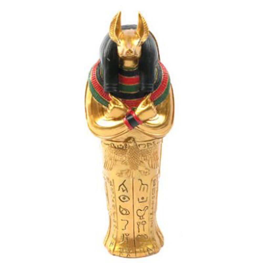 Figurine Sarcophage D'Anubis Avec Momie Décoration Égyptienne