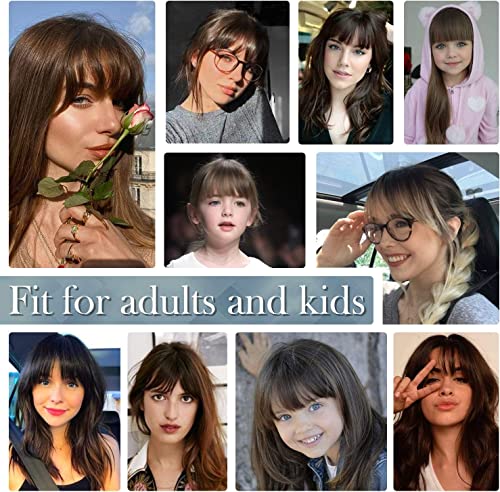 Image of Firstly Traders Clip In Bangs Fringes Human Hair Extension Piece Extensions for Women Girls Party Accessories| With Sides (Natural Black)