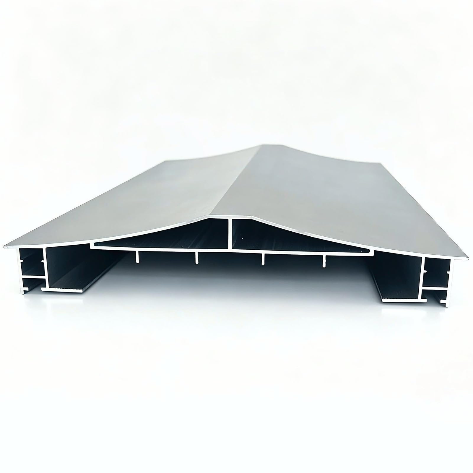Decorativo Albardilla Cubremuros de Aluminio Doble Pendiente con Canal LED | Perfil Goterón/Tapas para Muro de Parapeto, Placa de Cobertura para Muros de Ladrillo, Hormigón y Piedra(L 39.4",W 12 3/8")