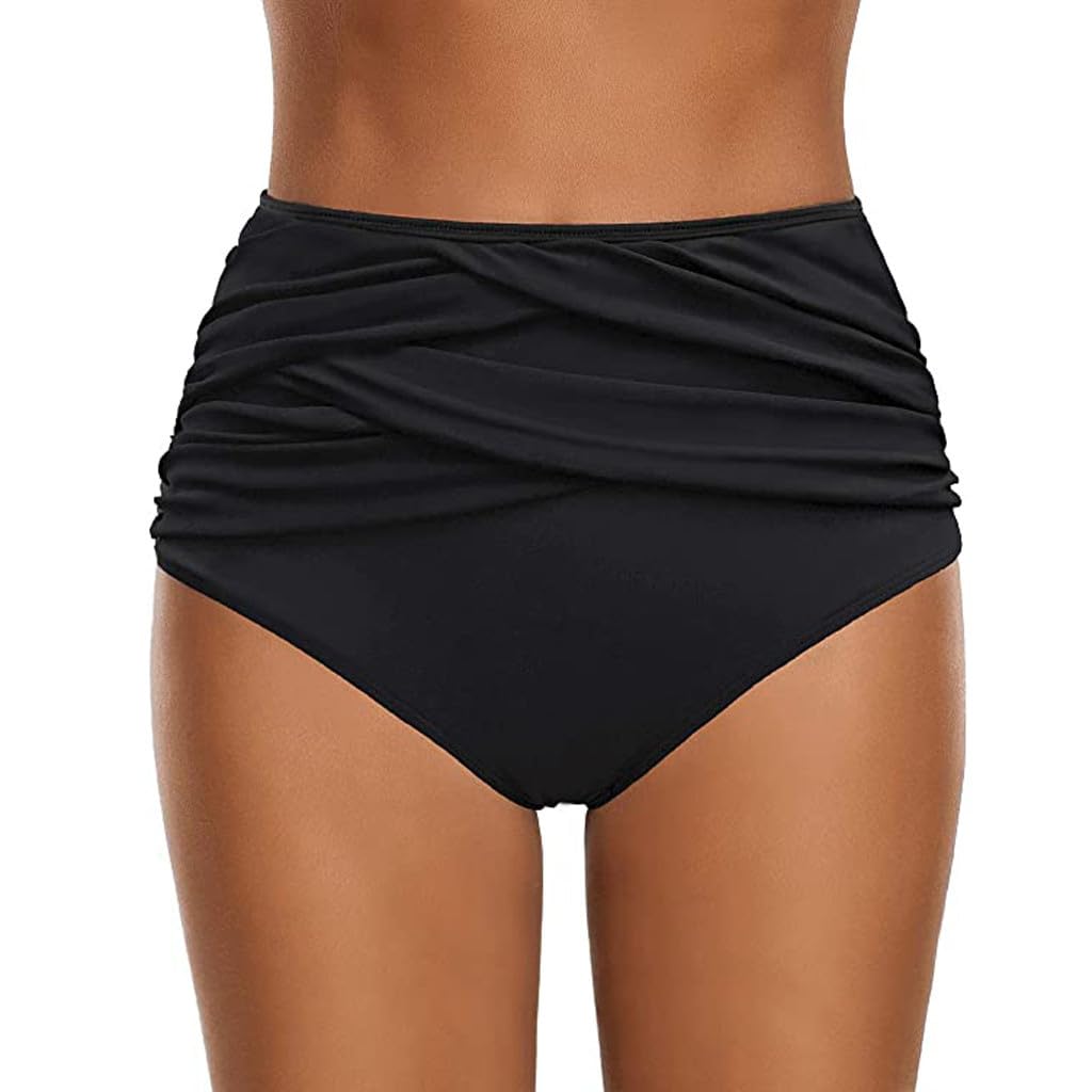Generic Braguitas de bikini para mujer, parte inferior de cintura alta, sexy, cintura alta, pantalones cortos de bikini, bragas brasileñas de cintura alta, bragas de bikini, bragas de bikini, bragas de bikini