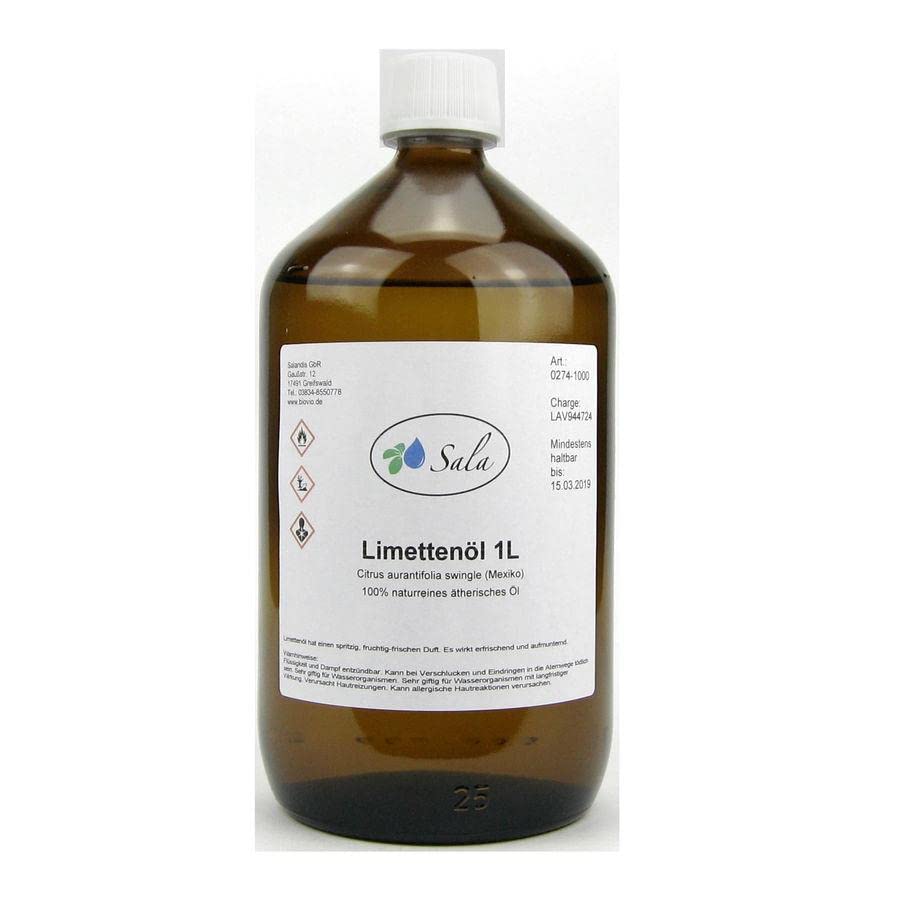 Sala Limettenöl ätherisches Öl naturrein (1 L Glasflasche)