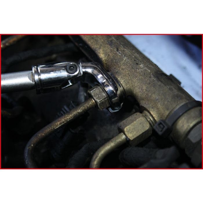KS TOOLS - 911.1750 - Jeu de clés - clé à tuyauter - 7 clés 3/8" pour plomberie - Clé à tête pivotante - clé pour tuyau de robinet - 11-19 mm