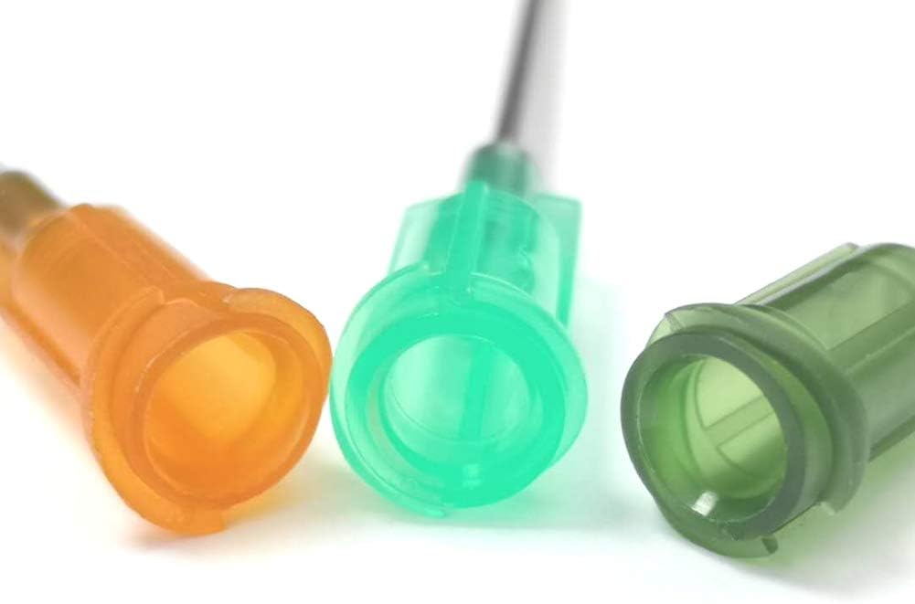 1 inch Synthetical Blunt Tip Dispensing Needle with Luer Lock - 9 Different Sizes，45 PCS