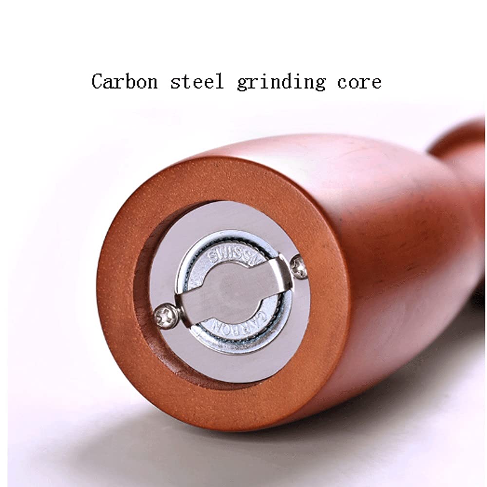 Salz und Pfeffermühle Hölzerne manuelle Pfeffermühle Salt Pepper Mühle Gewürzschleifer mit Einstellbarer Dicke 6 Zoll, 8 Zoll, 10 Zoll Pfeffermühle (Size : Small)