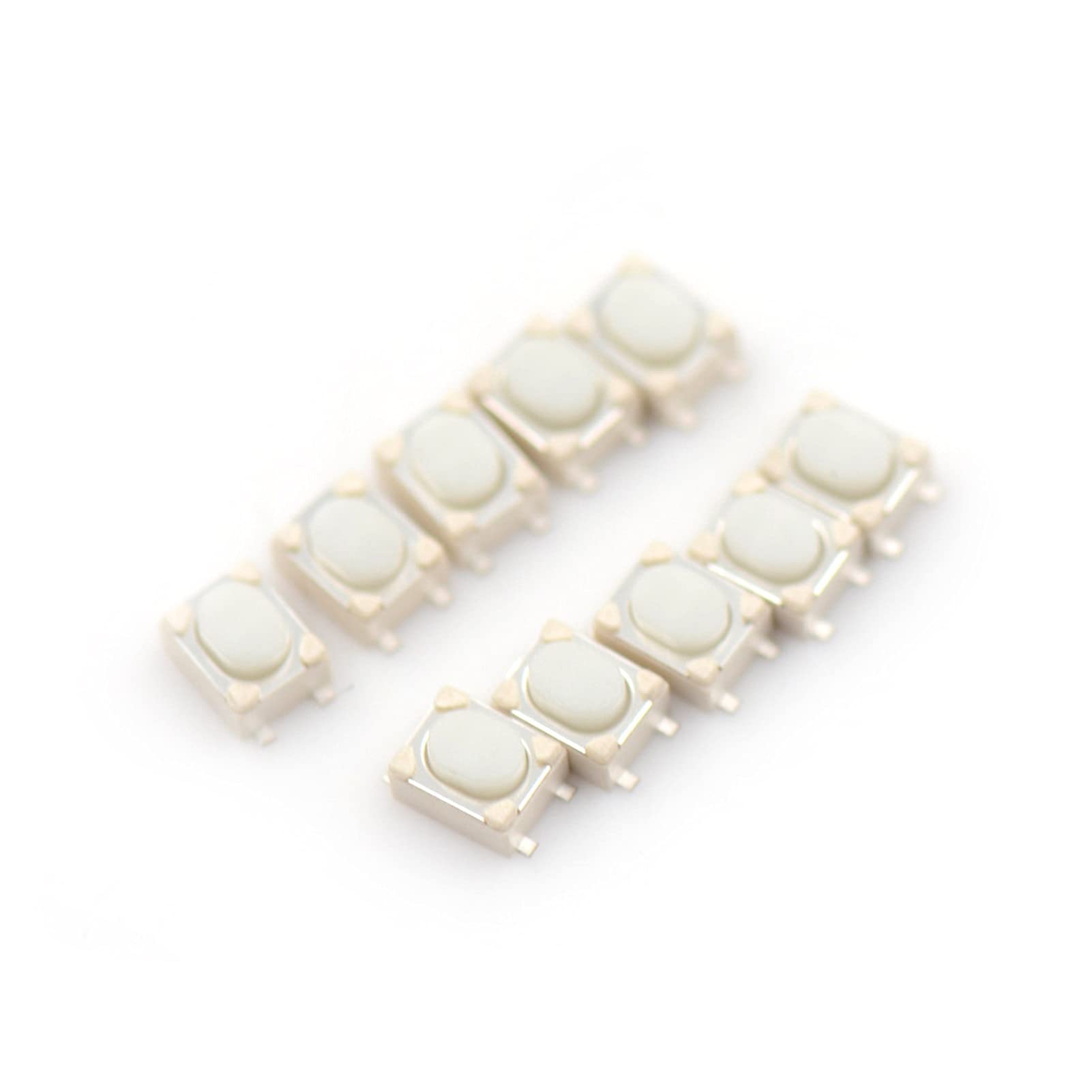 50 Pezzi Di Pulsanti Momentanei Mini Micro Interruttori 4x3x1,8 Mm A 2 Pin Per Elettronica - Uxcell