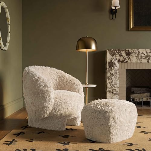Sillón Redondo Natural Piel Vegana Kiki miniatura 2