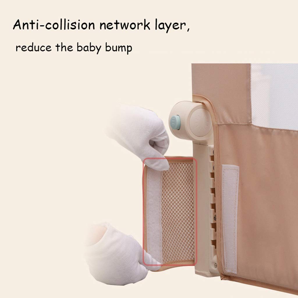 Barandillas para Cama para Niños, Barandilla De Seguridad con Protector De Cama De Malla Ventilada para Niños Barandilla De Cabecera Plegable Protector De Cama Deflector Universal para Cama
