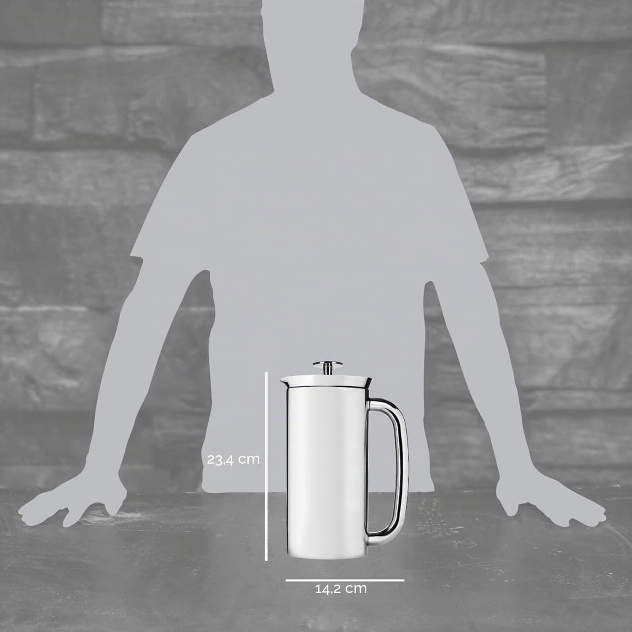 ESPRO P7 Cafetera de Embolo Acero Inoxidable, Doble Pared, 530 ml | Acero inoxidable con aislamiento al vacio, doble microfiltro patentado, cafe sin posos