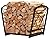 Fire Beauty Firewood Log Rack, Iron Wood Lumber Storage Holder for Fireplace, Heavy Duty Log Storage Bin for Firepit Stove Accessories