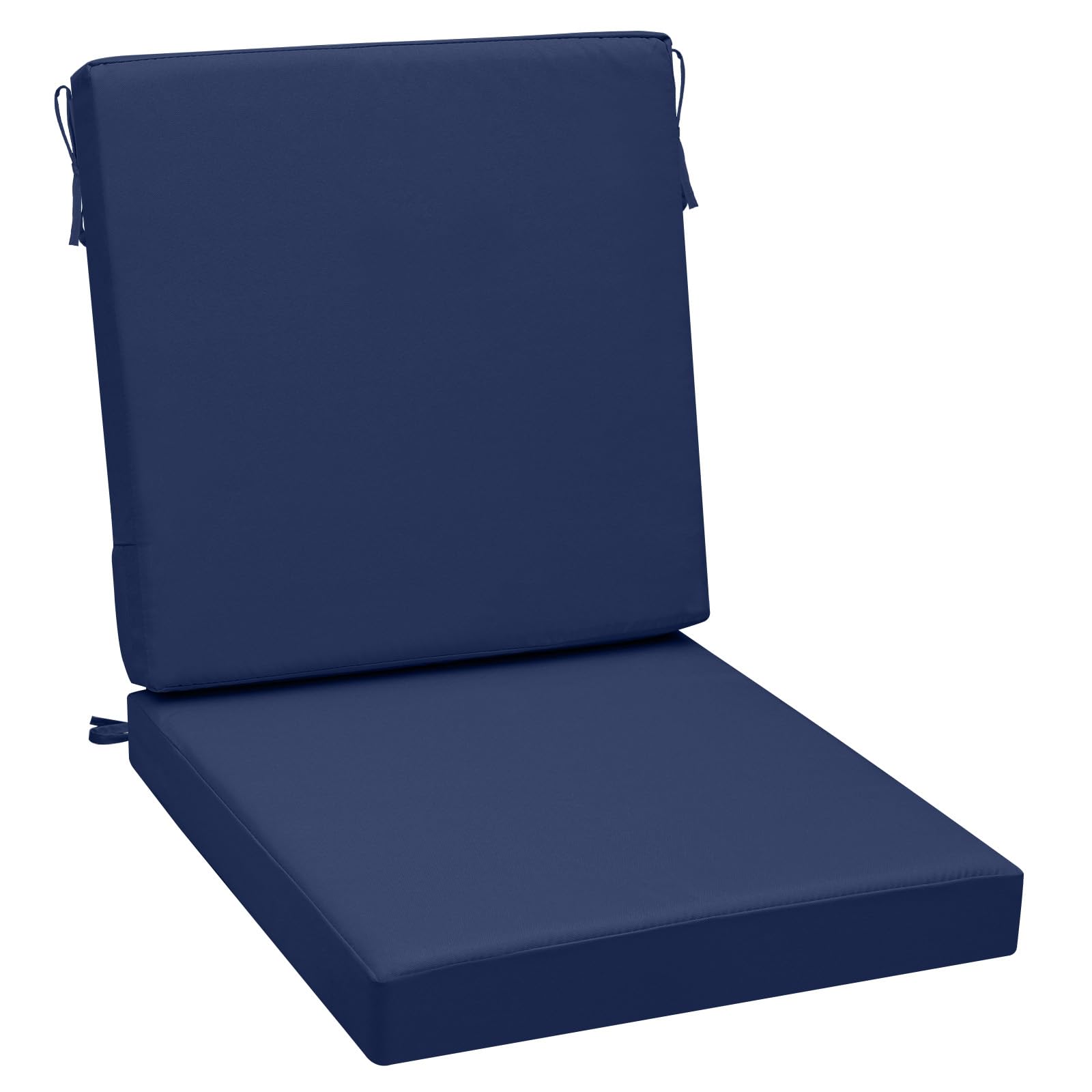 Photo 1 of AAAAAcessories Outdoor Seat Cushions for Chairs, One-Piece Design, Fade-Resistant, Waterproof Patio Furniture Replacement Cushions, 20" x 18" x 3" + 20" x 20" x 3", Navy Blue