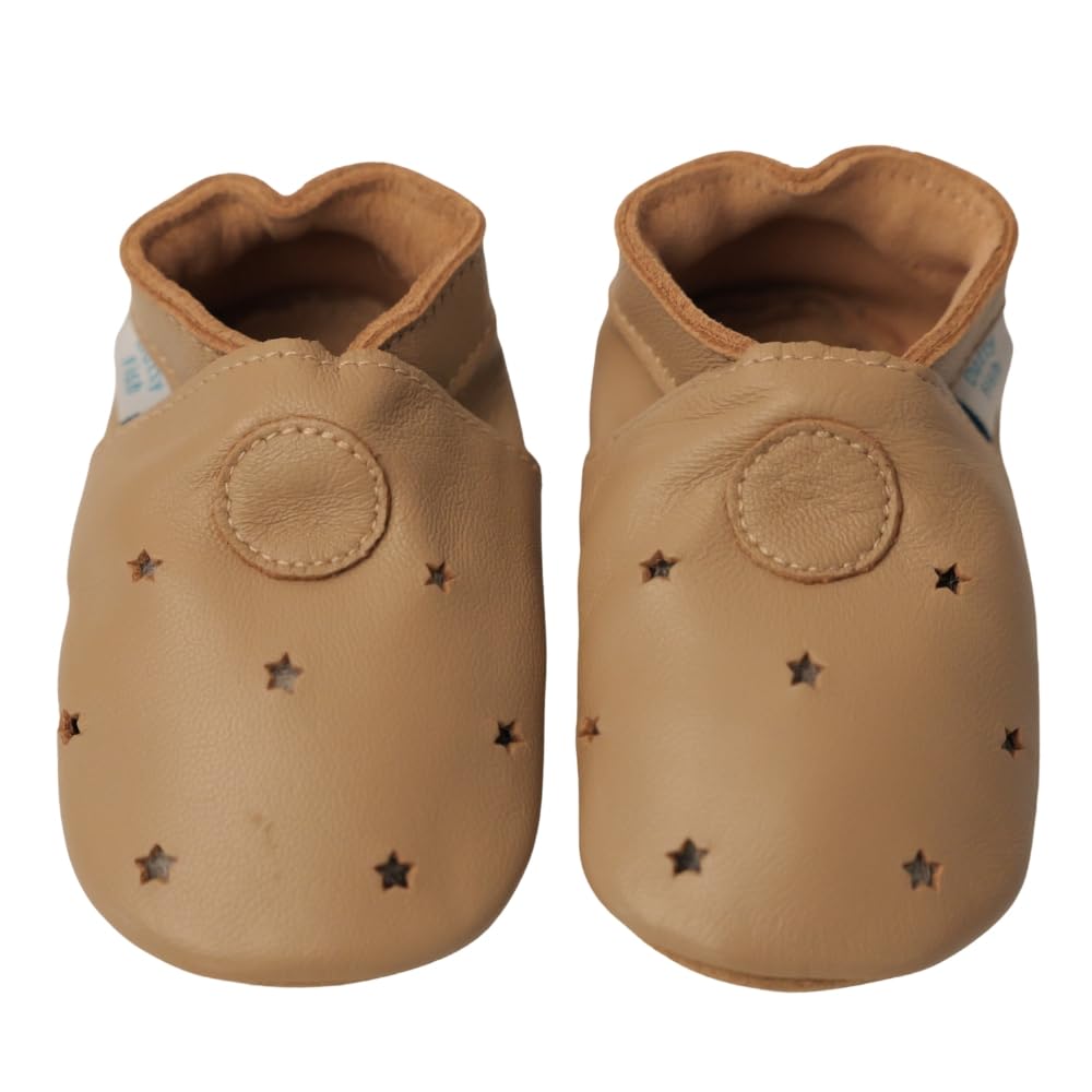 Dotty Fish Soft Sole Leather Baby & Toddler Shoes – Barefoot, Non-Slip, Lightweight & Flexible, Elasticated Ankles - Unisex Boys & Girls, UK Brand, Podiatry Approved — view 11