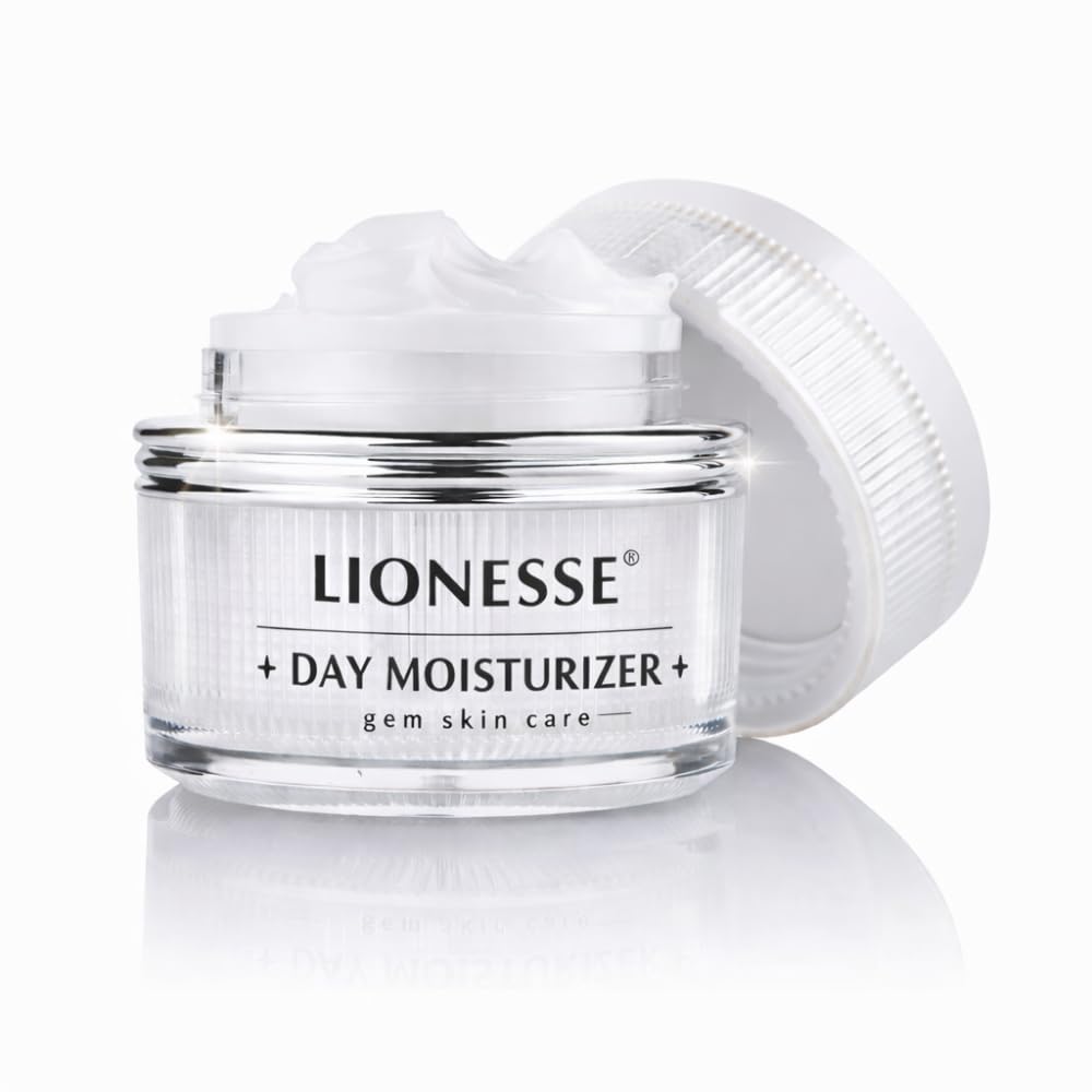 Lionesse White Pearl Day Moisturizer - Contains Pearl Powder and Sunflower Seed Oil - Day Cream to Smooth Skin - 2.12 Oz.