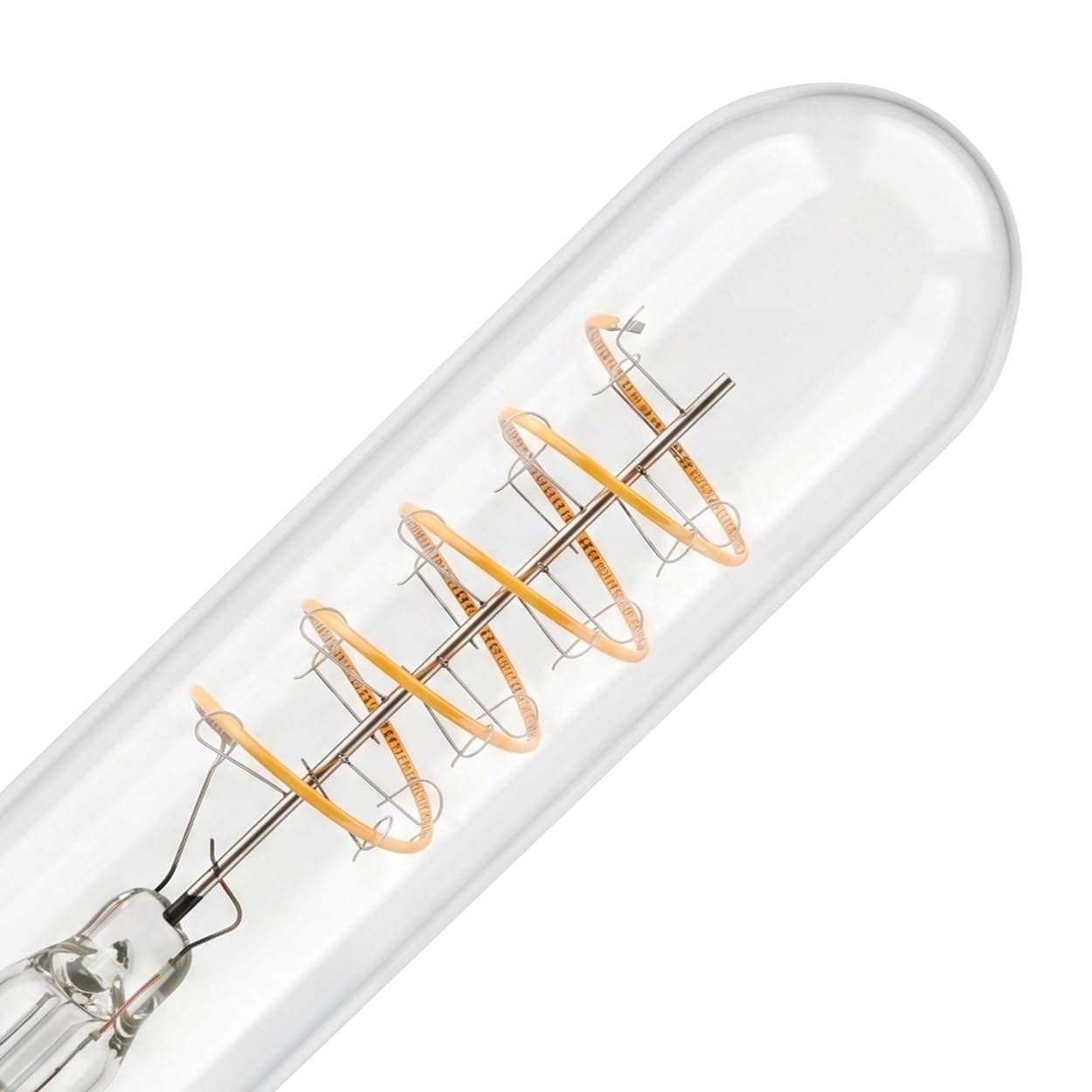 HOFSTEIN E27 LED Warmweiss Glühbirne 10er Set 6 Watt 2200 Kelvin 360 Lumen T30, Vintage Leuchtmittel Kolben Stab Mit Gedrehtem Filament Für Wohnräume Esszimmer Flur Küche Wohnzimmer
